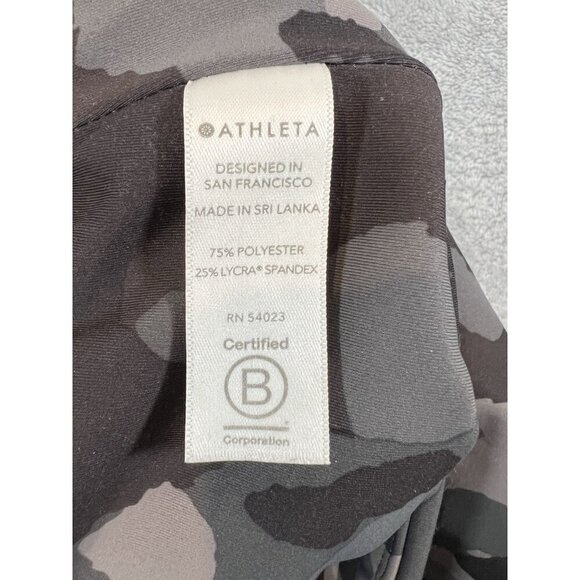 Athleta Lightning 7/8 Leggings Gray Camouflage Size Small Tall ST pockets - Picture 3 of 10
